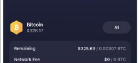 Exodus Send Bitcoin screen with amount and address fields