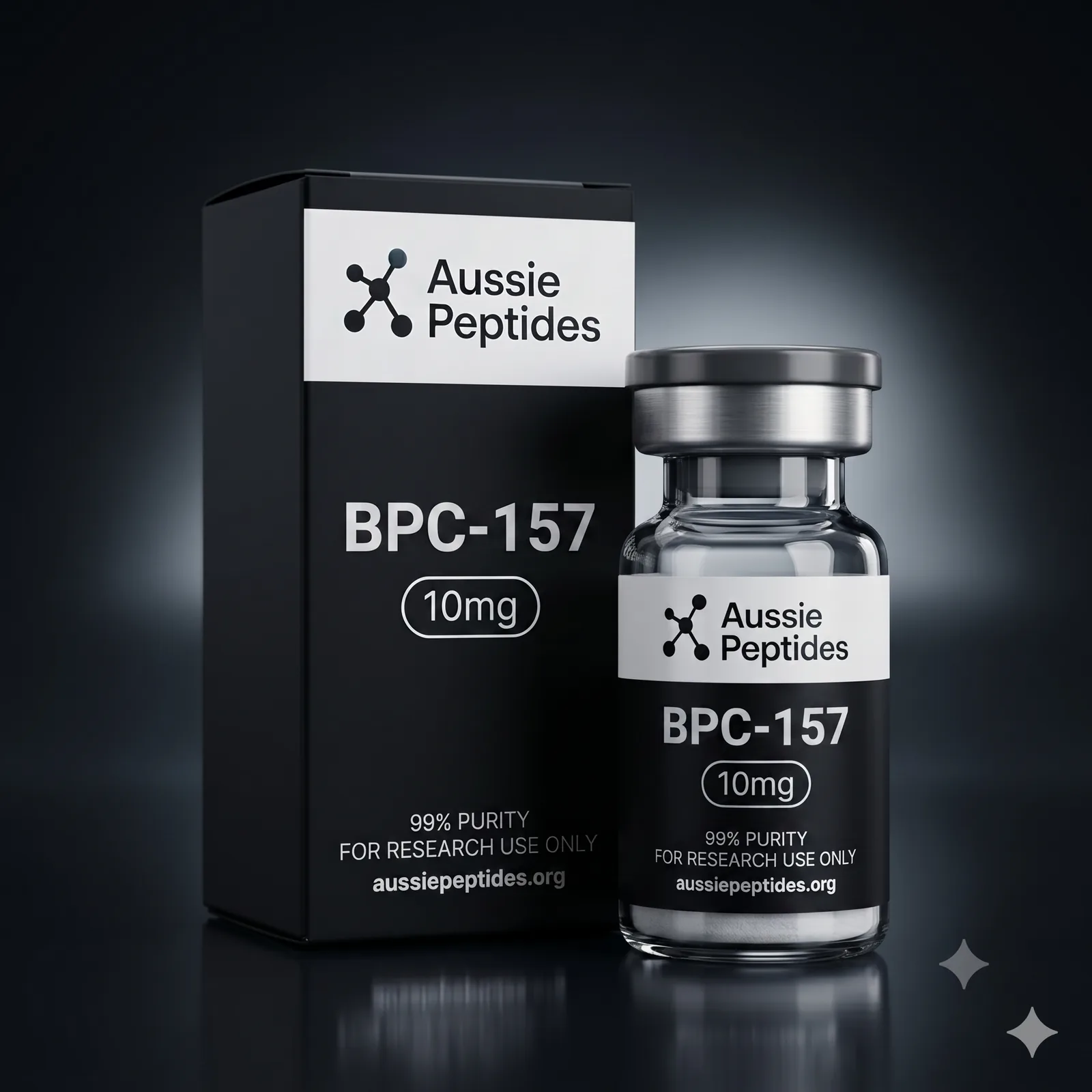 BPC-157 10mg Vial – Aussie Peptides research peptide vial