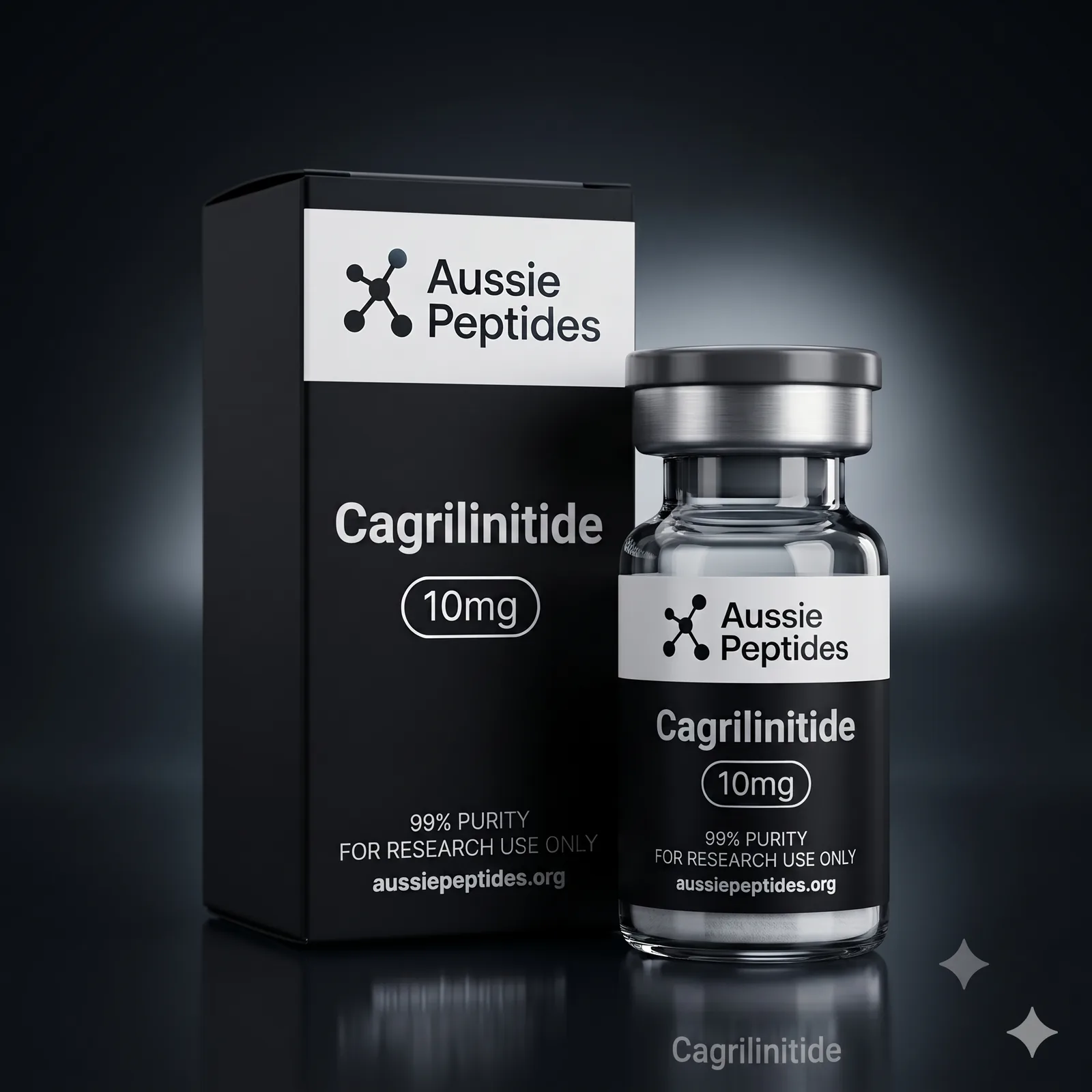 Cagrilintide 10mg Vial – Aussie Peptides research peptide vial