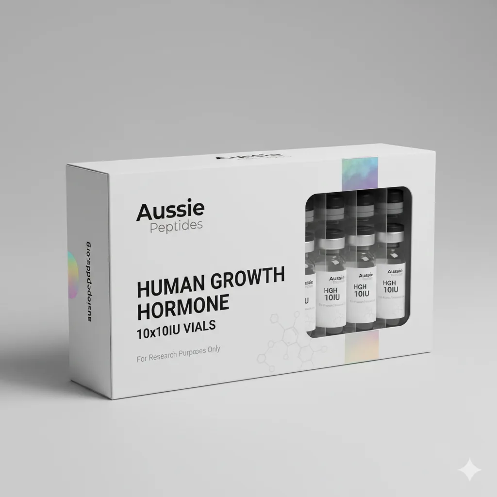HGH 10IU Kit (10 vials) – Aussie Peptides research peptide kit