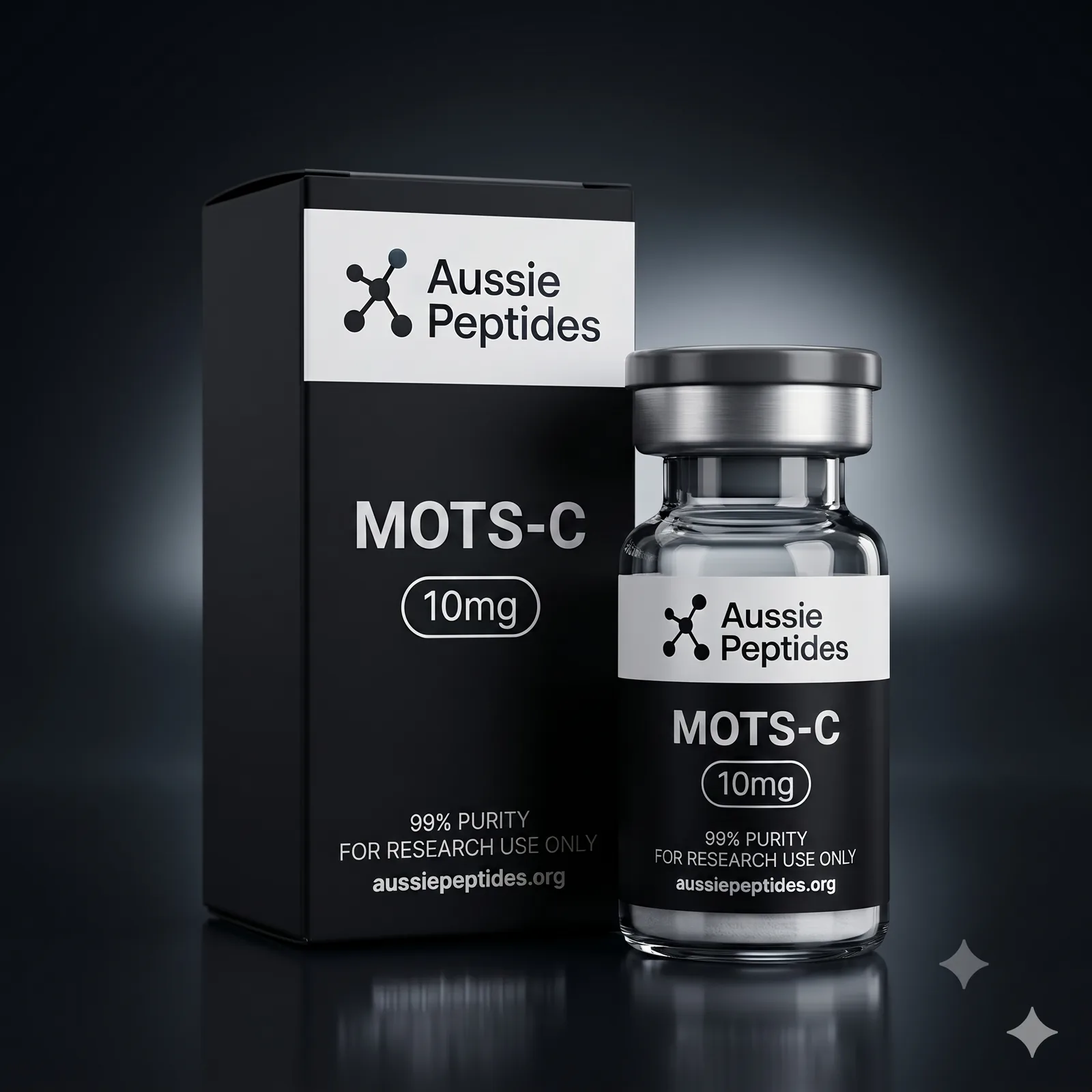 MOTS-c 10mg Vial – Aussie Peptides research peptide vial